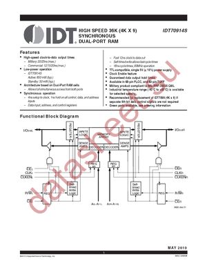 IDT70914S25PF8 datasheet  